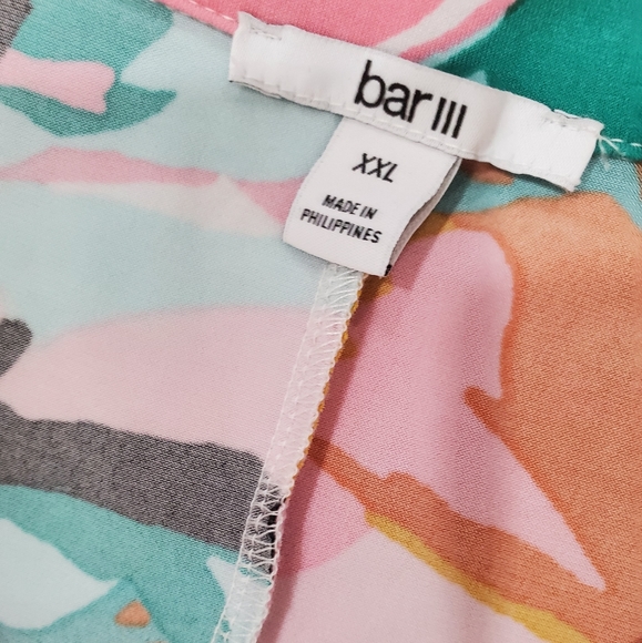 Bar 111 printed  stretch sleeve  ties around the waist dress - Picture 9 of 11